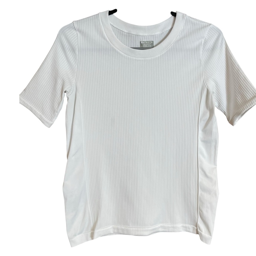 Athleta white short sleeved t-shirt large